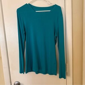 Banana Republic Vibrant Blue Long Sleeve Top Sz L NWOT